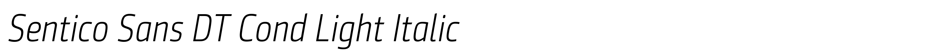 Sentico Sans DT Cond Light Italic